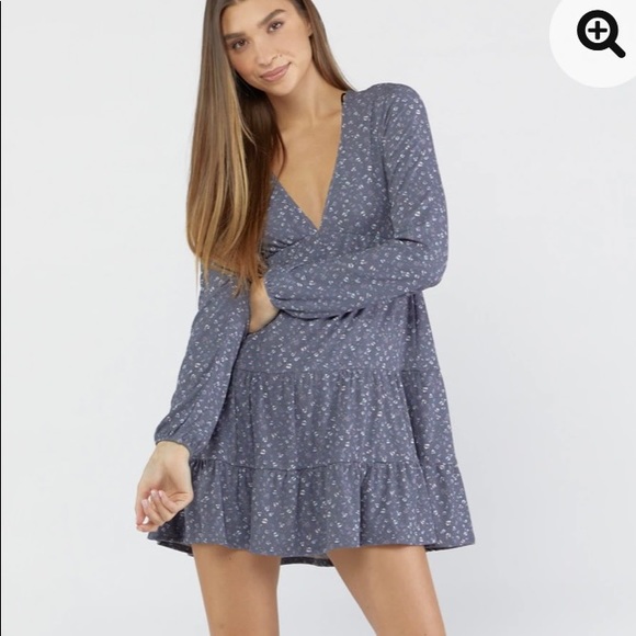 Floral Long Sleeve Babydoll Mini Dress New with Tag - Picture 1 of 11